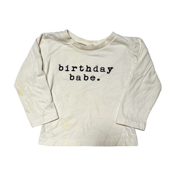 Tenth & Pine Birthday Babe Tee Size 6-12m - Picture 1 of 5